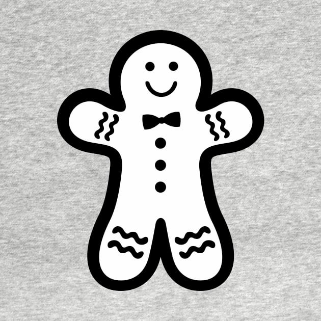 Gingerbread Man (black & white) by XOOXOO